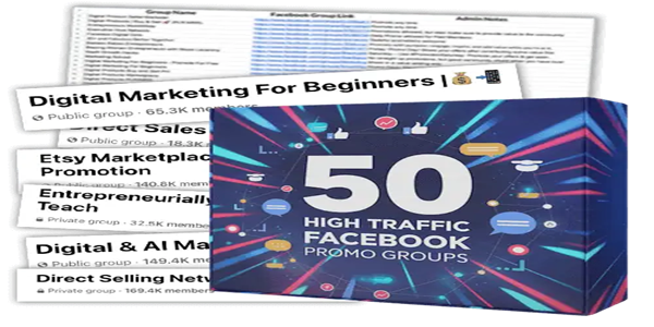 50 High Traffic FB Groups: These SOCIAL MEDIA GROUPS FOR INSTANT TRAFFIC & SALES 50 High Traffic FB Groups: These SOCIAL MEDIA GROUPS FOR INSTANT TRAFFIC & SALES