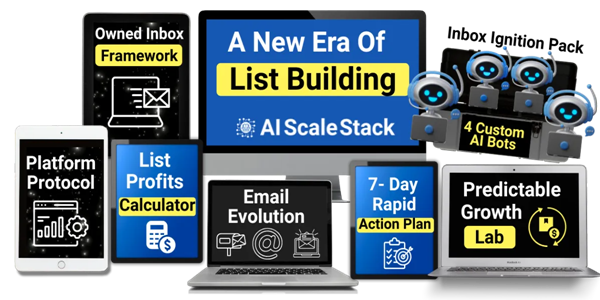 AI Scale Stack: Grow your email list consistently using automated tools, no ads, no products, and no high-pressure sales.
Instant Setup • Fully Guided • Built for Beginners